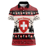 Switzerland Christmas Women Polo Shirt Merry Swissmas - Coat Of Arms Style - Wonder Print Shop