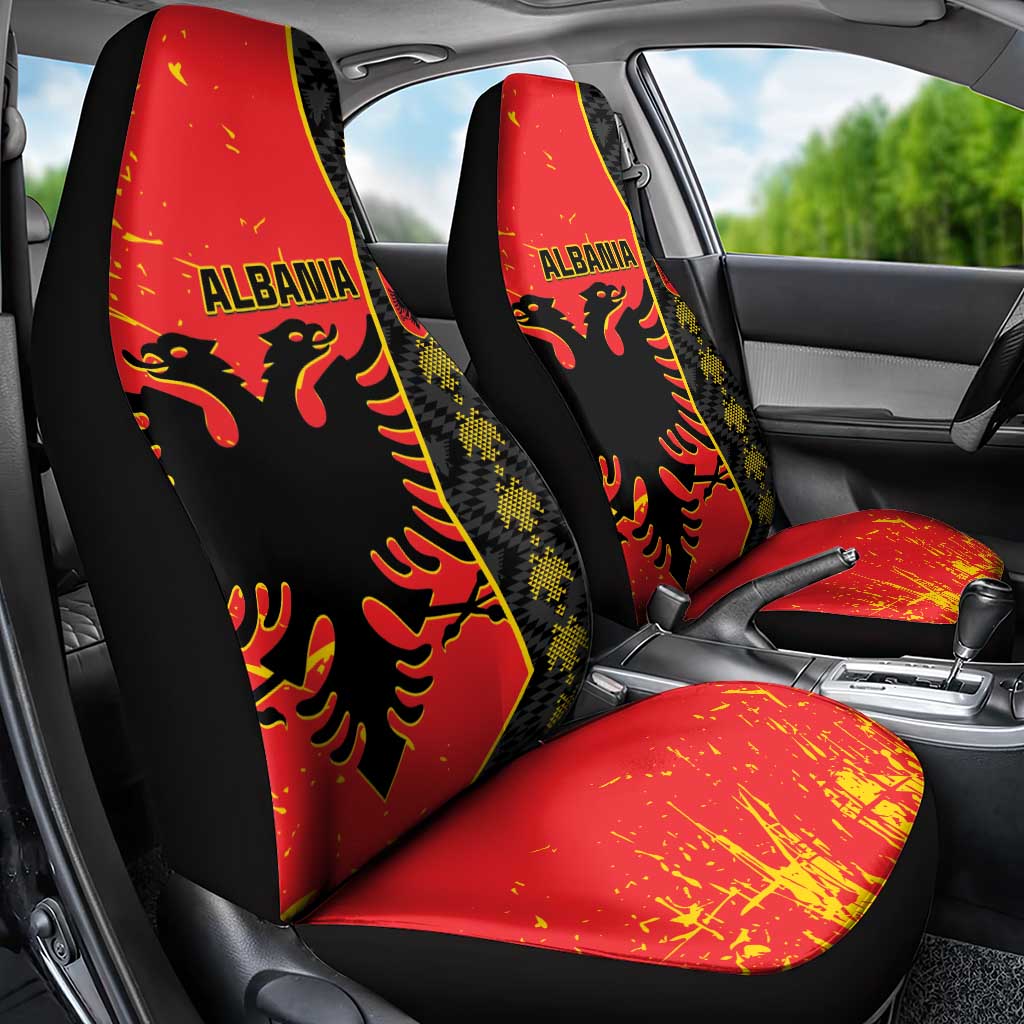 Albania Independence Day Car Seat Cover Albanian Proud - Flag Color - Wonder Print Shop