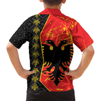 Albania Independence Day Family Matching Short Sleeve Bodycon Dress and Hawaiian Shirt Albanian Proud - Flag Color - Wonder Print Shop