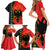 Albania Independence Day Family Matching Short Sleeve Bodycon Dress and Hawaiian Shirt Albanian Proud - Flag Color - Wonder Print Shop