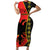 Albania Independence Day Family Matching Short Sleeve Bodycon Dress and Hawaiian Shirt Albanian Proud - Flag Color - Wonder Print Shop
