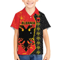 Albania Independence Day Family Matching Short Sleeve Bodycon Dress and Hawaiian Shirt Albanian Proud - Flag Color - Wonder Print Shop