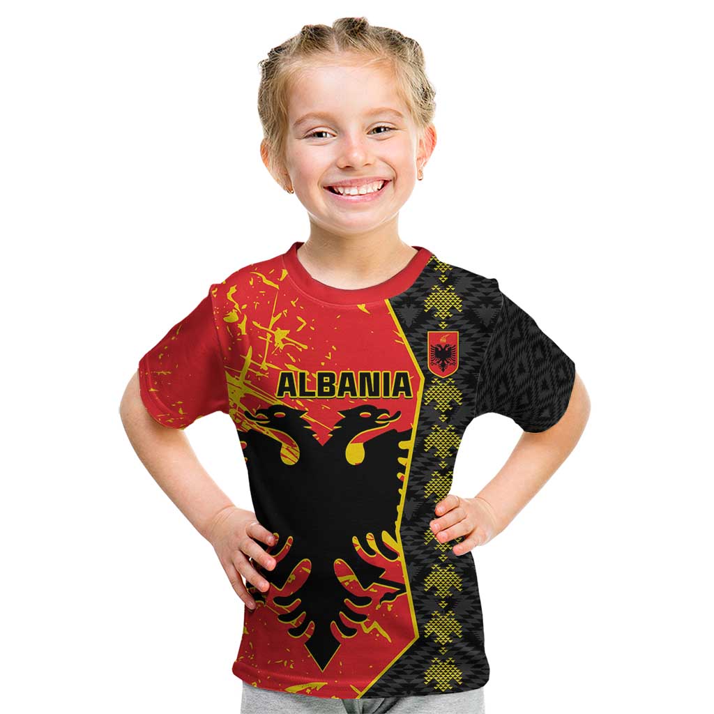 Albania Independence Day Kid T Shirt Albanian Proud - Flag Color - Wonder Print Shop