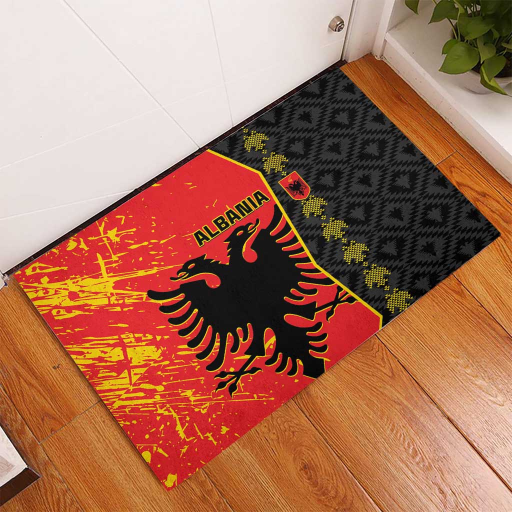 Albania Independence Day Rubber Doormat Albanian Proud - Flag Color - Wonder Print Shop