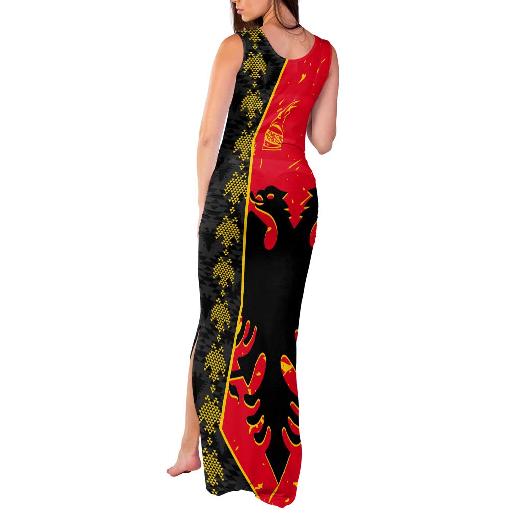 Albania Independence Day Tank Maxi Dress Albanian Proud - Flag Color - Wonder Print Shop