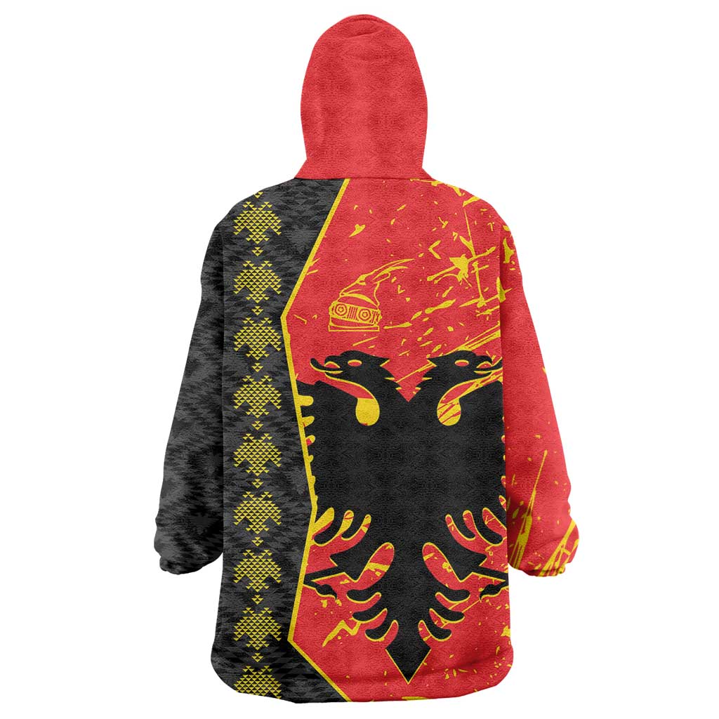 Albania Independence Day Wearable Blanket Hoodie Albanian Proud - Flag Color - Wonder Print Shop