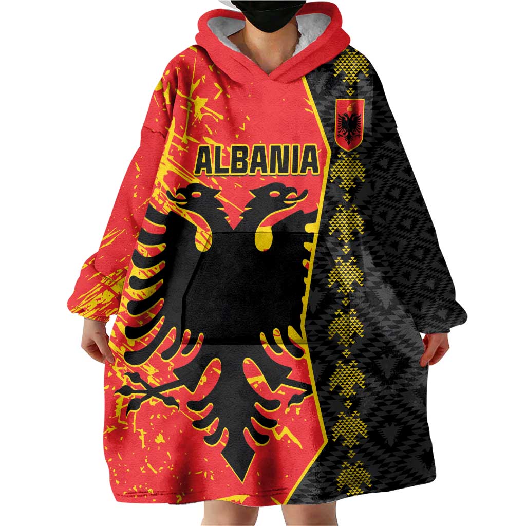Albania Independence Day Wearable Blanket Hoodie Albanian Proud - Flag Color - Wonder Print Shop
