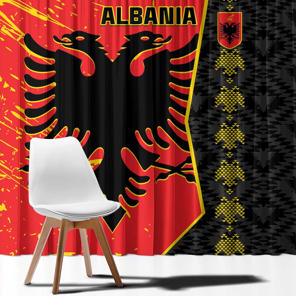 Albania Independence Day Window Curtain Albanian Proud - Flag Color - Wonder Print Shop