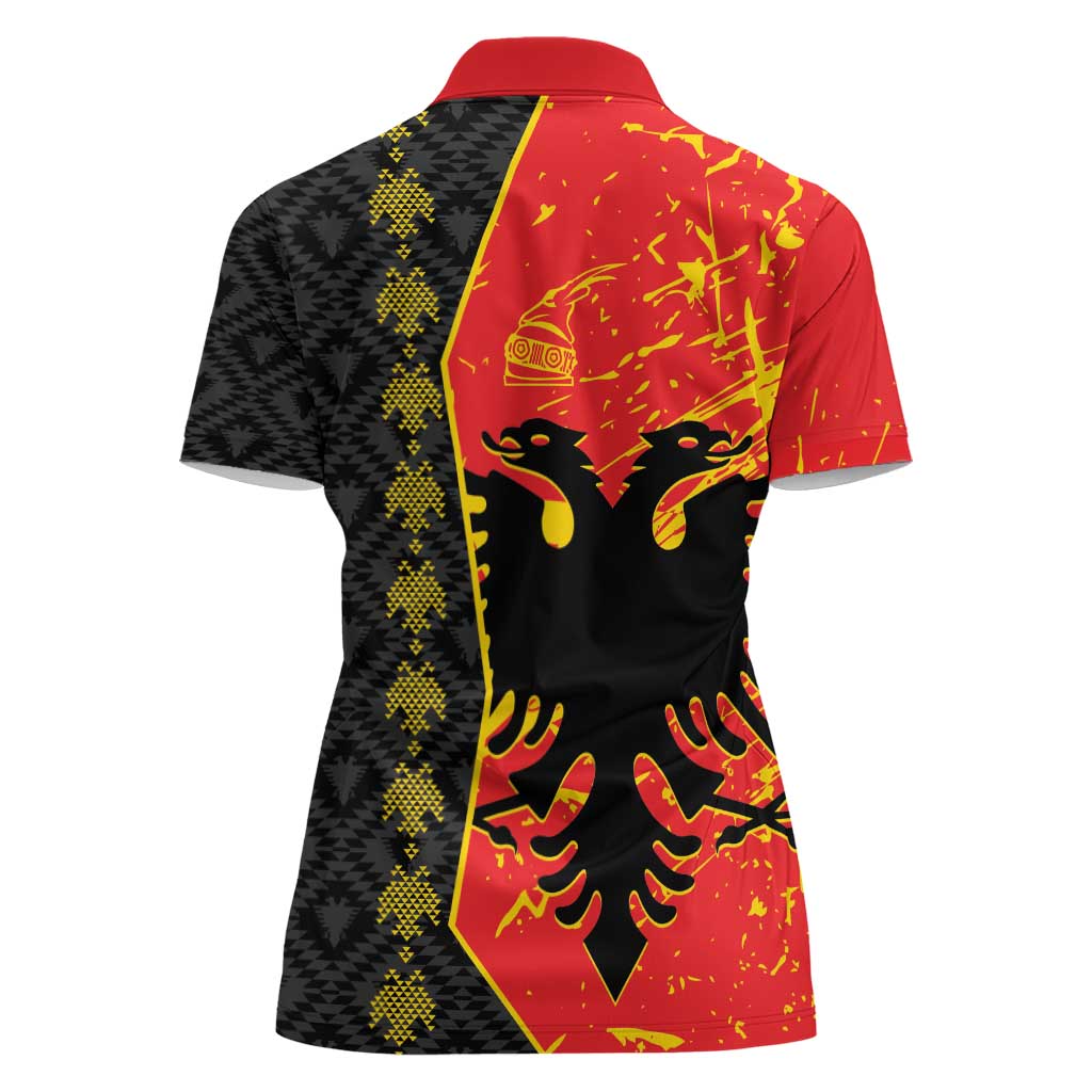Albania Independence Day Women Polo Shirt Albanian Proud - Flag Color - Wonder Print Shop