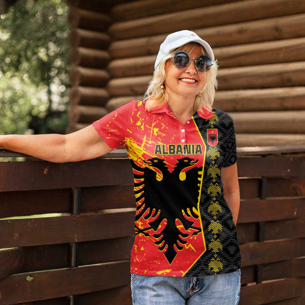 Albania Independence Day Women Polo Shirt Albanian Proud - Flag Color - Wonder Print Shop