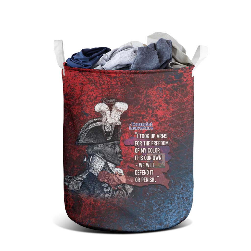 Toussaint Louverture Afro Haiti Laundry Basket Haitian Father Grunge Style - Wonder Print Shop