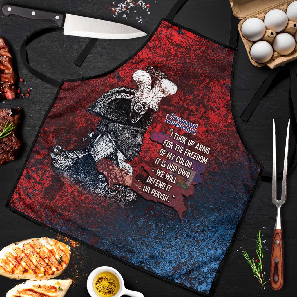 Toussaint Louverture Afro Haiti Apron Haitian Father Grunge Style - Wonder Print Shop