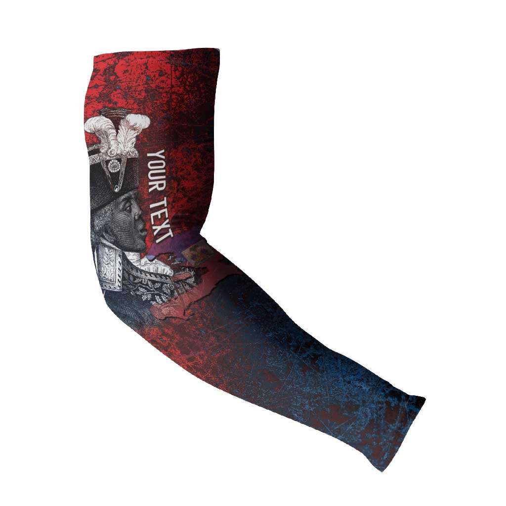 Personalized Toussaint Louverture Afro Haiti Arm Sleeves Haitian Father Grunge Style - Wonder Print Shop