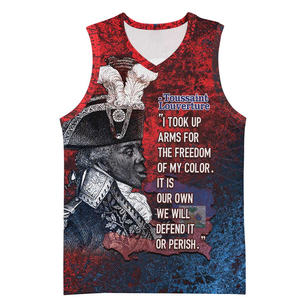 Personalized Toussaint Louverture Afro Haiti Basketball Jersey Haitian Father Grunge Style - Wonder Print Shop