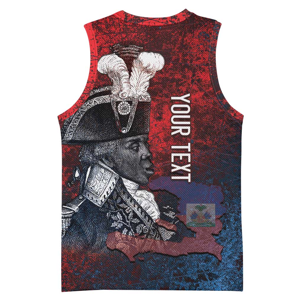 Personalized Toussaint Louverture Afro Haiti Basketball Jersey Haitian Father Grunge Style - Wonder Print Shop