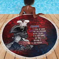 Toussaint Louverture Afro Haiti Beach Blanket Haitian Father Grunge Style - Wonder Print Shop