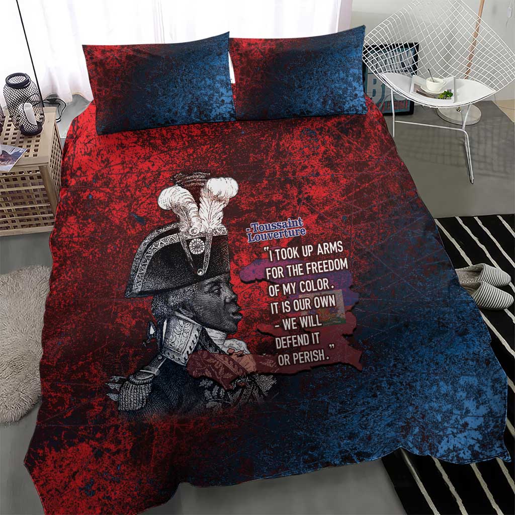 Toussaint Louverture Afro Haiti Bedding Set Haitian Father Grunge Style - Wonder Print Shop