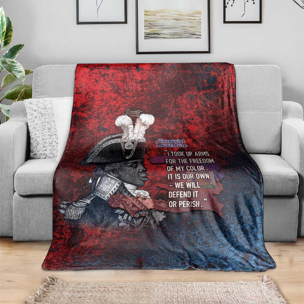 Toussaint Louverture Afro Haiti Blanket Haitian Father Grunge Style - Wonder Print Shop