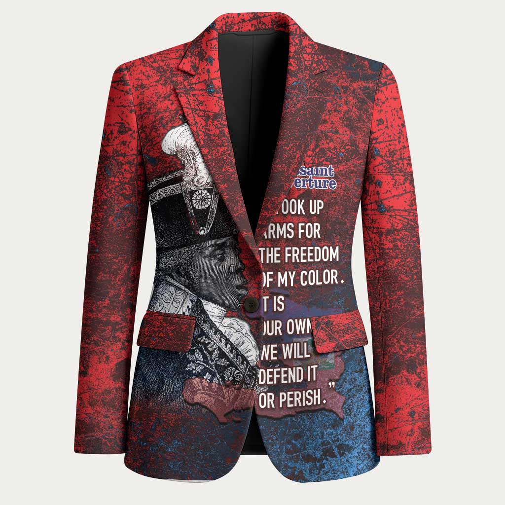 Personalized Toussaint Louverture Afro Haiti Blazer Haitian Father Grunge Style - Wonder Print Shop