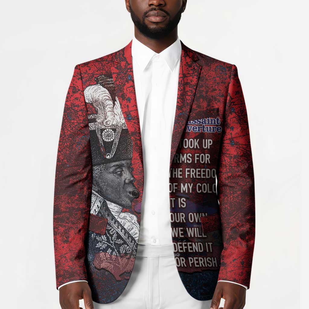 Personalized Toussaint Louverture Afro Haiti Blazer Haitian Father Grunge Style - Wonder Print Shop