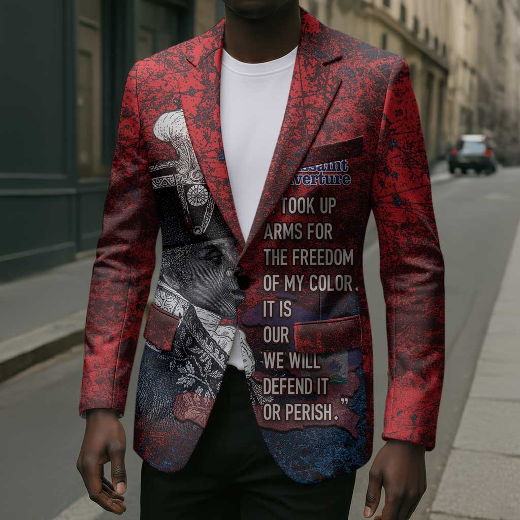 Personalized Toussaint Louverture Afro Haiti Blazer Haitian Father Grunge Style - Wonder Print Shop