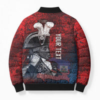 Personalized Toussaint Louverture Afro Haiti Bomber Puffer Jacket Haitian Father Grunge Style - Wonder Print Shop