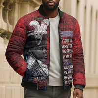 Personalized Toussaint Louverture Afro Haiti Bomber Puffer Jacket Haitian Father Grunge Style - Wonder Print Shop