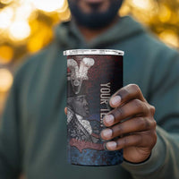 Personalized Toussaint Louverture Afro Haiti 4 in 1 Can Cooler Tumbler Haitian Father Grunge Style - Wonder Print Shop
