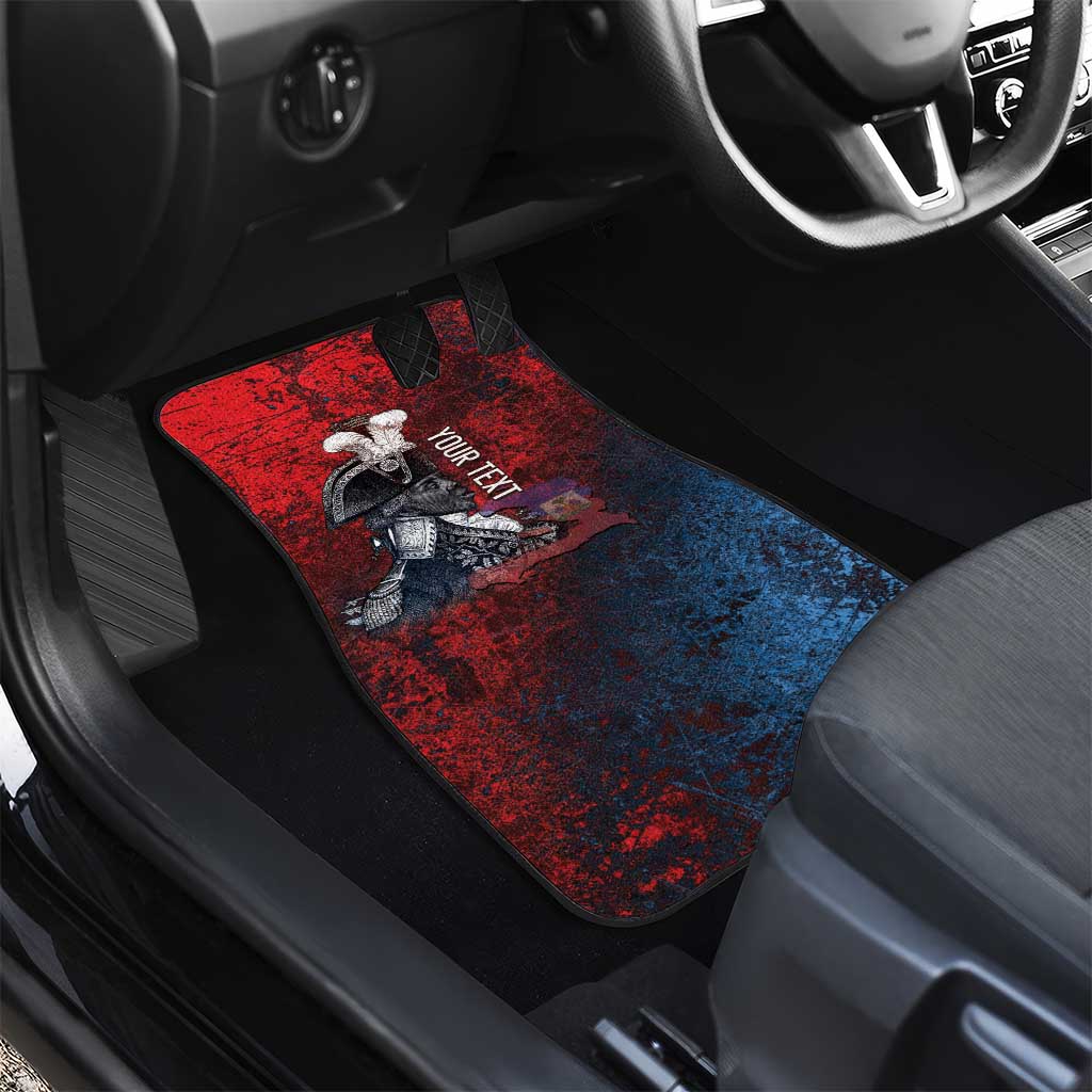 Personalized Toussaint Louverture Afro Haiti Car Mats Haitian Father Grunge Style - Wonder Print Shop
