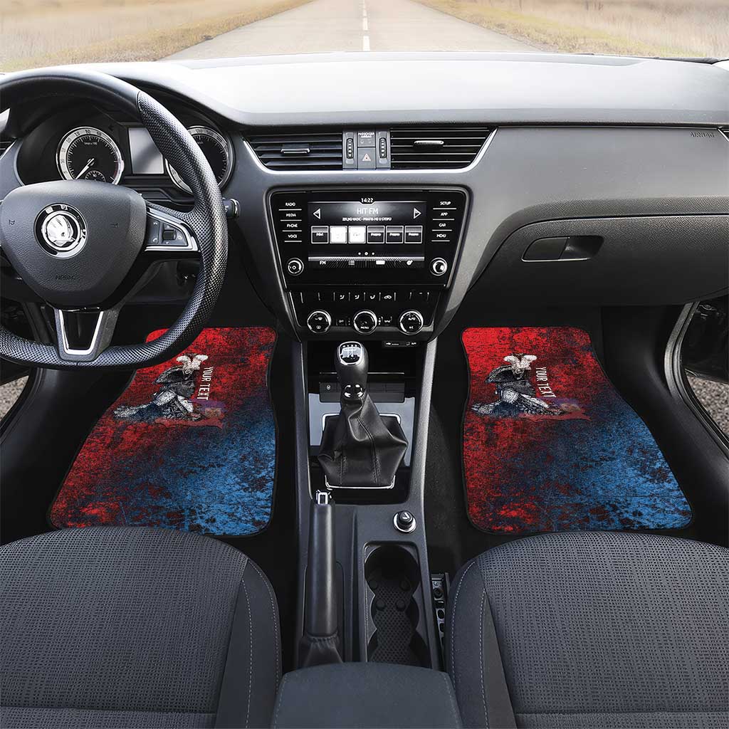 Personalized Toussaint Louverture Afro Haiti Car Mats Haitian Father Grunge Style - Wonder Print Shop