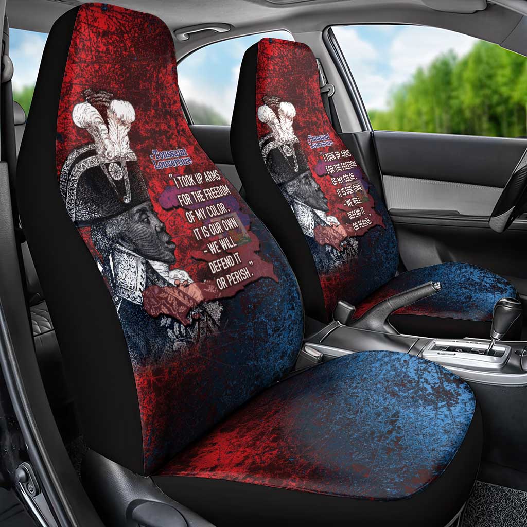 Toussaint Louverture Afro Haiti Car Seat Cover Haitian Father Grunge Style - Wonder Print Shop