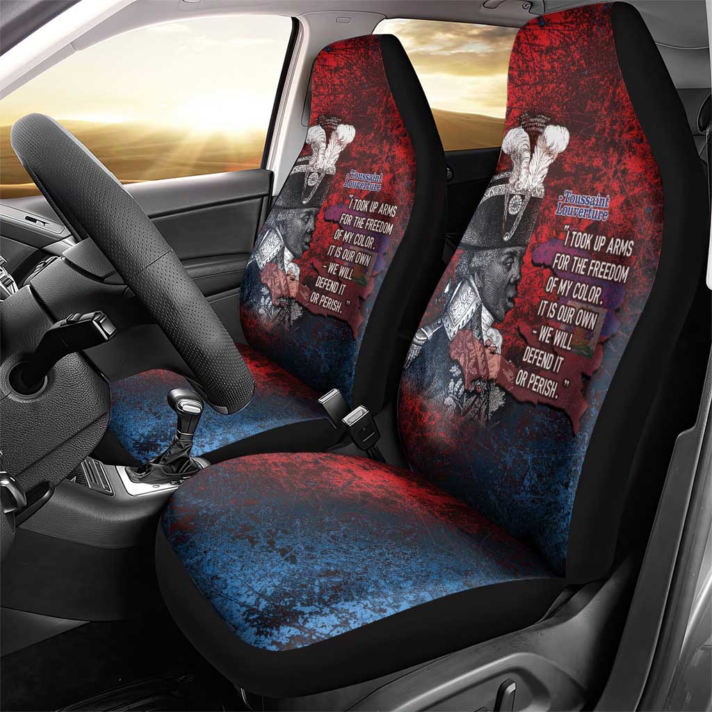 Toussaint Louverture Afro Haiti Car Seat Cover Haitian Father Grunge Style - Wonder Print Shop