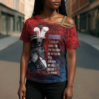 Personalized Toussaint Louverture Afro Haiti Cross Shoulder Shirt Haitian Father Grunge Style - Wonder Print Shop