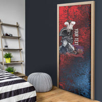 Personalized Toussaint Louverture Afro Haiti Door Cover Haitian Father Grunge Style - Wonder Print Shop