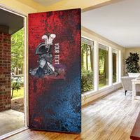 Personalized Toussaint Louverture Afro Haiti Door Cover Haitian Father Grunge Style - Wonder Print Shop