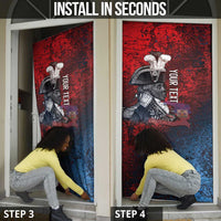 Personalized Toussaint Louverture Afro Haiti Door Cover Haitian Father Grunge Style - Wonder Print Shop
