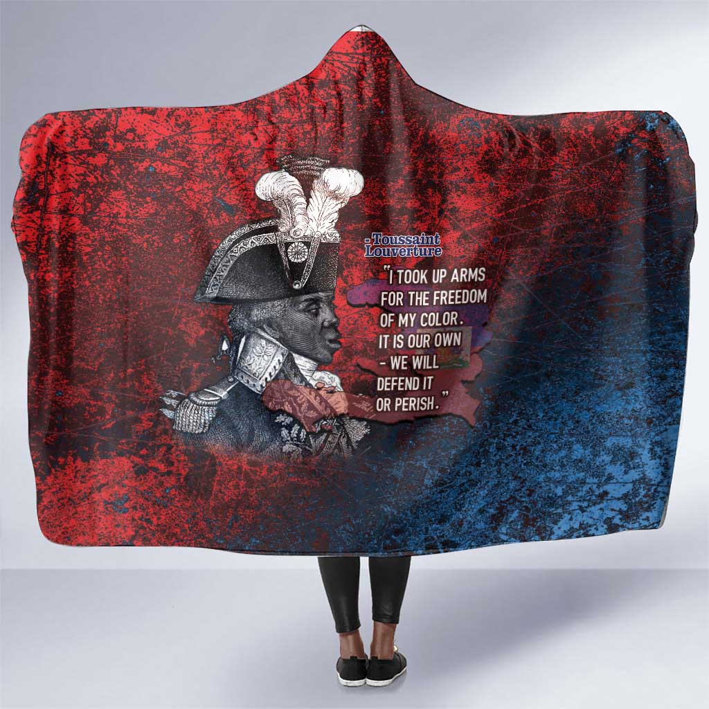 Toussaint Louverture Afro Haiti Hooded Blanket Haitian Father Grunge Style - Wonder Print Shop