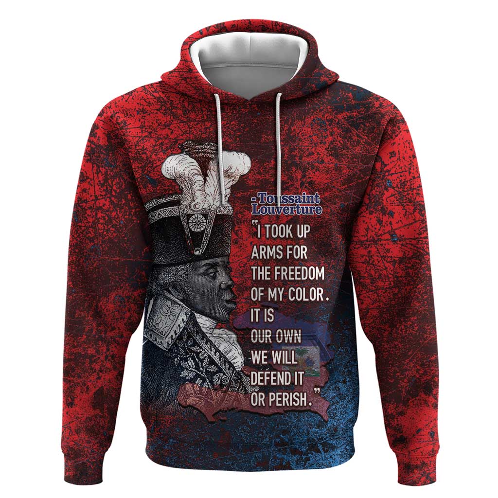 Personalized Toussaint Louverture Afro Haiti Hoodie Haitian Father Grunge Style - Wonder Print Shop
