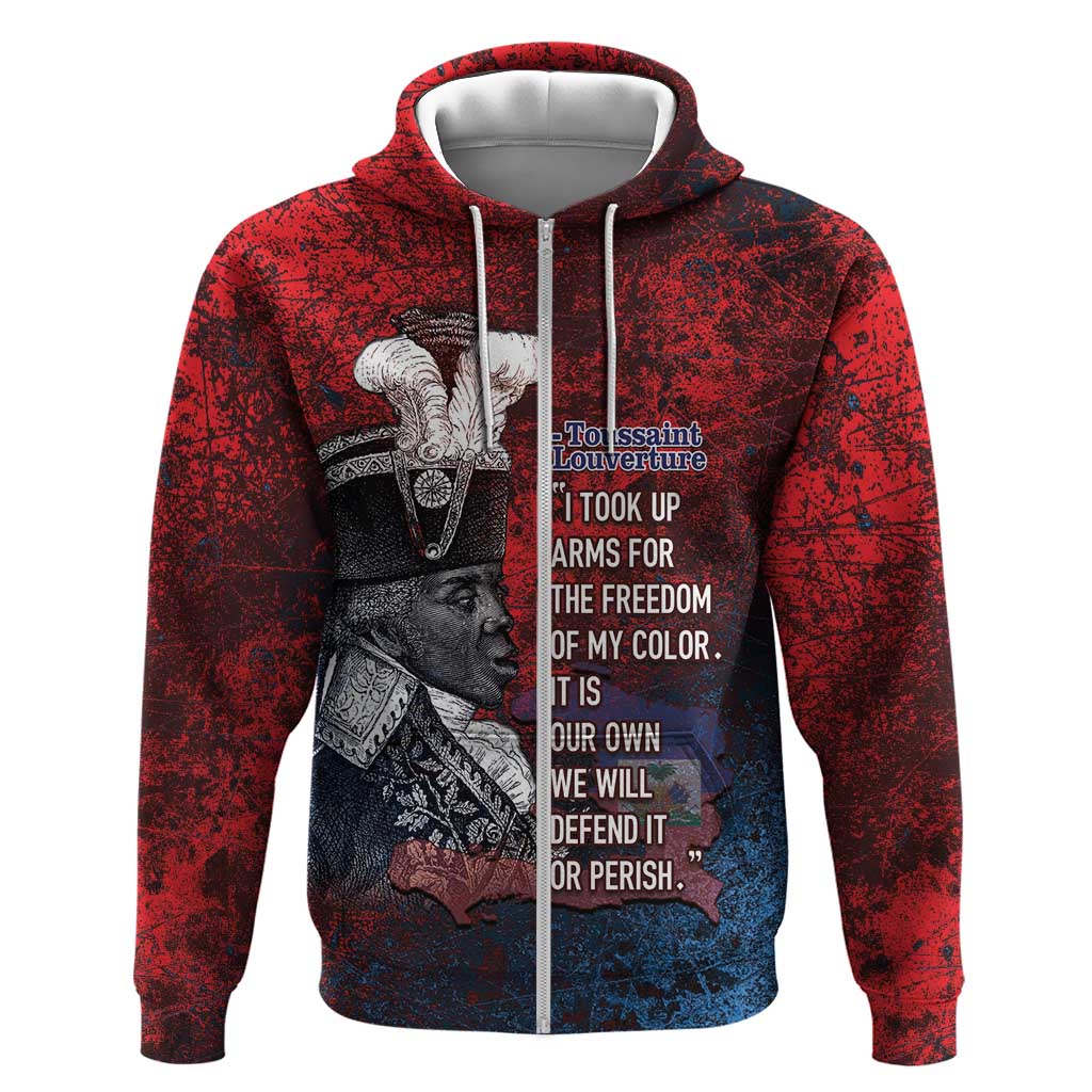 Personalized Toussaint Louverture Afro Haiti Hoodie Haitian Father Grunge Style - Wonder Print Shop