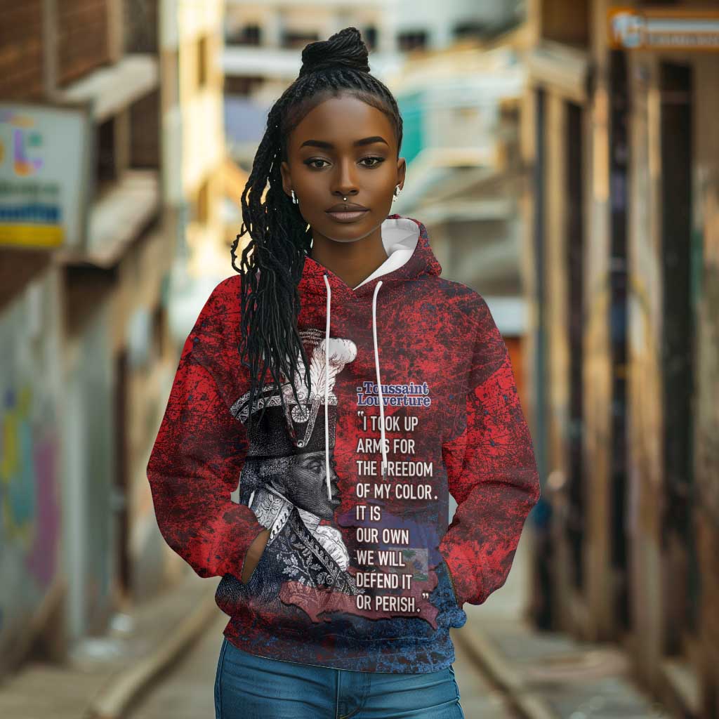 Personalized Toussaint Louverture Afro Haiti Hoodie Haitian Father Grunge Style - Wonder Print Shop