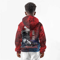 Personalized Toussaint Louverture Afro Haiti Kid Hoodie Haitian Father Grunge Style - Wonder Print Shop