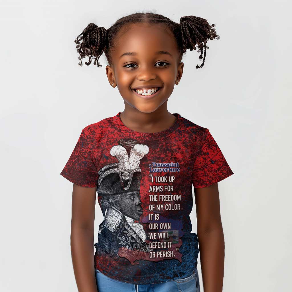 Personalized Toussaint Louverture Afro Haiti Kid T shirt Haitian Father Grunge Style LT14