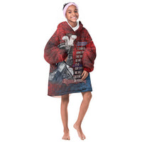 Personalized Toussaint Louverture Afro Haiti Kid Wearable Blanket Hoodie Haitian Father Grunge Style - Wonder Print Shop