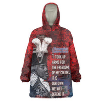 Personalized Toussaint Louverture Afro Haiti Kid Wearable Blanket Hoodie Haitian Father Grunge Style - Wonder Print Shop