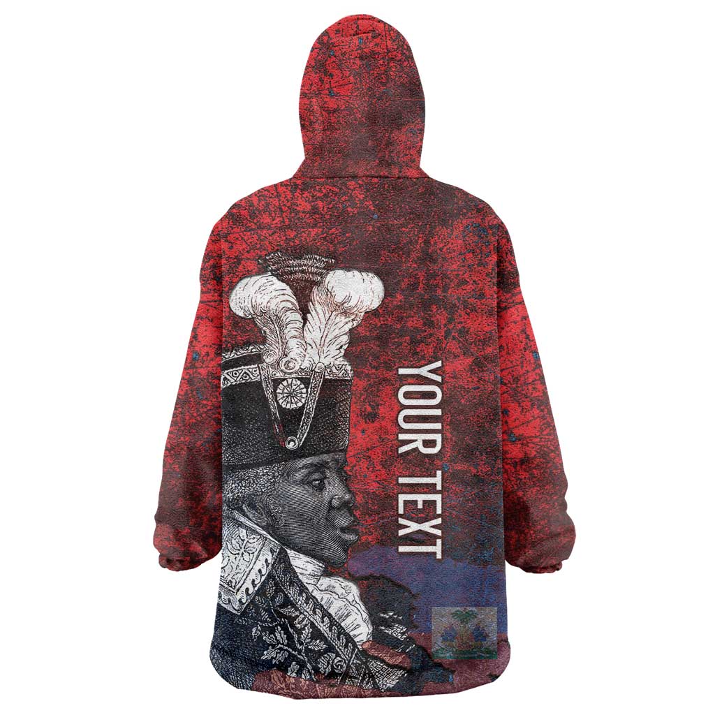 Personalized Toussaint Louverture Afro Haiti Kid Wearable Blanket Hoodie Haitian Father Grunge Style - Wonder Print Shop