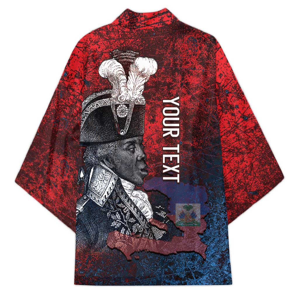 Personalized Toussaint Louverture Afro Haiti Kimono Haitian Father Grunge Style - Wonder Print Shop