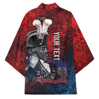 Personalized Toussaint Louverture Afro Haiti Kimono Haitian Father Grunge Style - Wonder Print Shop