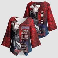 Personalized Toussaint Louverture Afro Haiti Kimono Sleeve Blouse Haitian Father Grunge Style - Wonder Print Shop