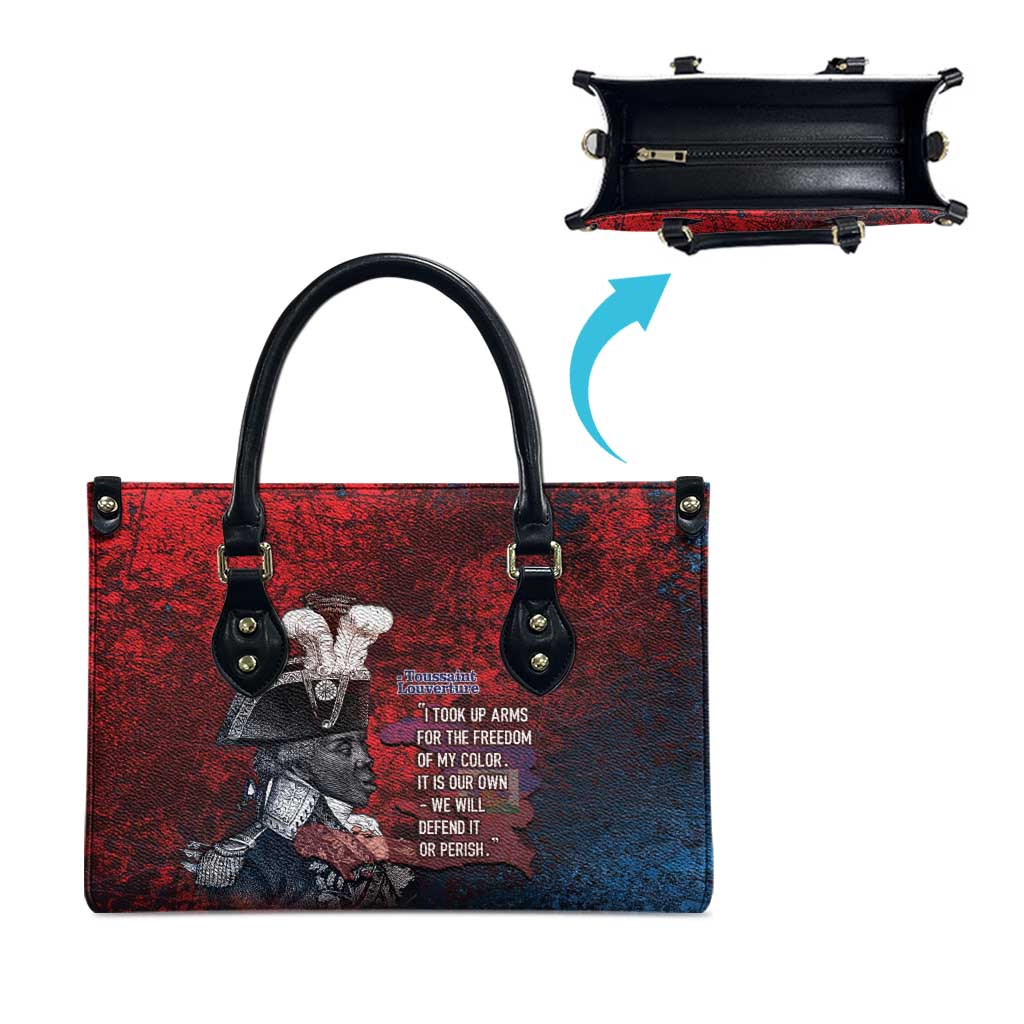 Toussaint Louverture Afro Haiti Leather Bag Haitian Father Grunge Style - Wonder Print Shop