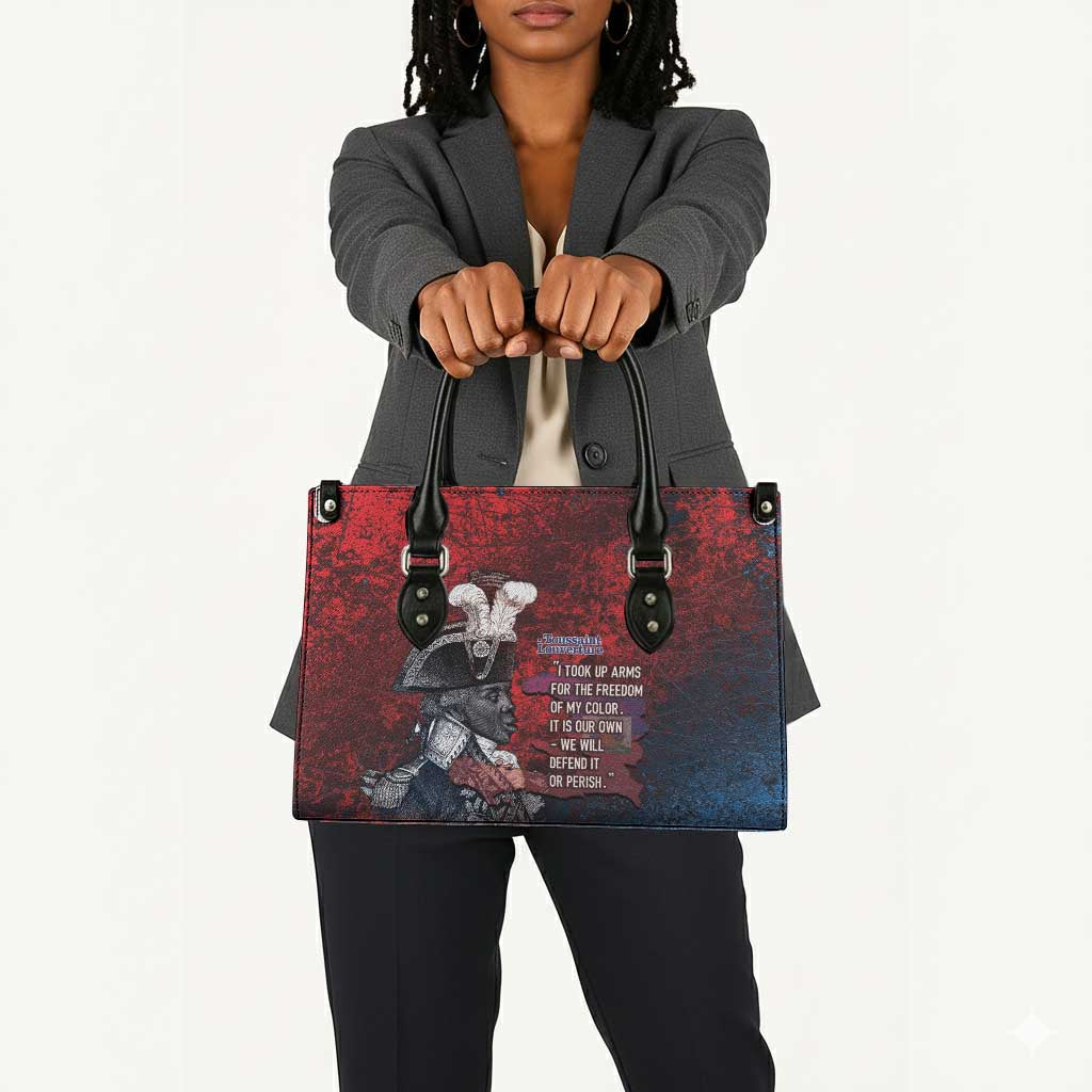 Toussaint Louverture Afro Haiti Leather Bag Haitian Father Grunge Style - Wonder Print Shop